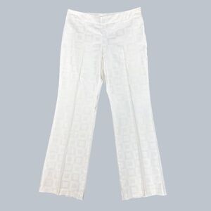 New York & Company City Stretch White Textured Pants Size 10